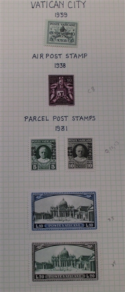 Vatican City - Clean Unused Stamp Collection to 1940 (Est $120-150)