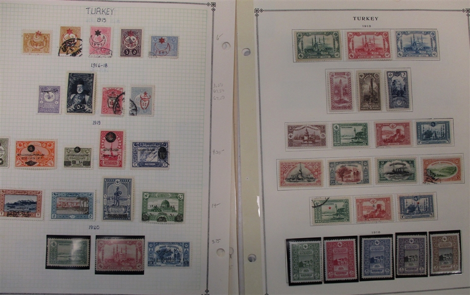 Turkey - Clean Unused/Used Stamp Collection to 1940 (Est $400-600)