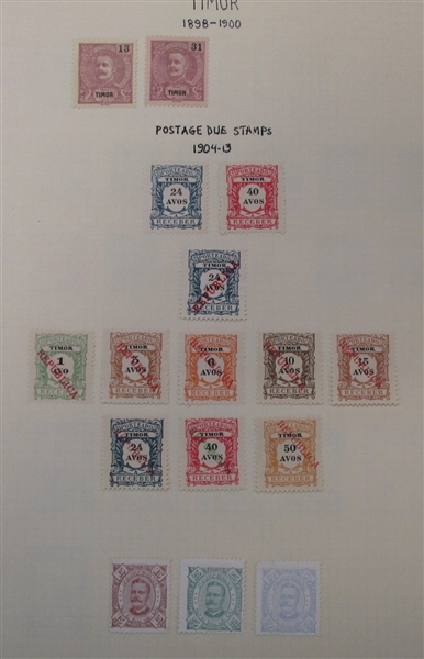 Tete/Timor - Clean Unused Stamp Collection to 1940 (Est $150-200)