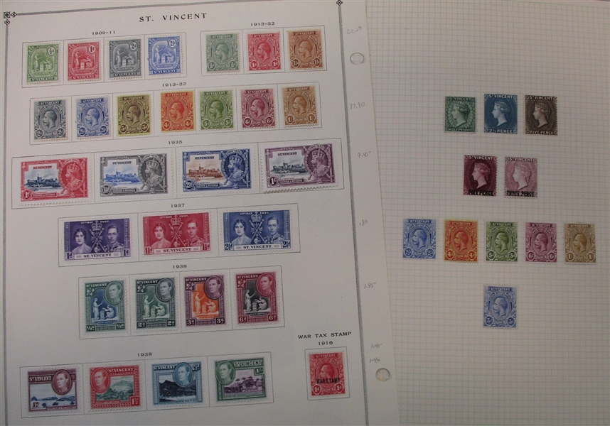 Saints Countries - Clean Unused/Used Stamp Collection to 1940 (Est $450-600)