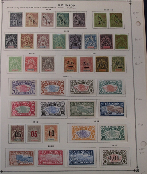 Reunion - Clean Unused Stamp Collection to 1940 (Est $90-120)
