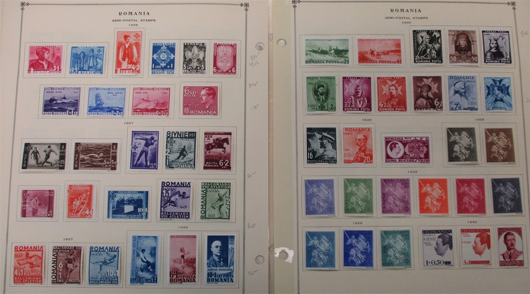 Romania - Clean Unused/Used Stamp Collection to 1940 (Est $400-600)
