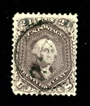 USA Scott 70 Used Fine, 1861 24c Washington with 2021 Crowe Cert (SCV $300)