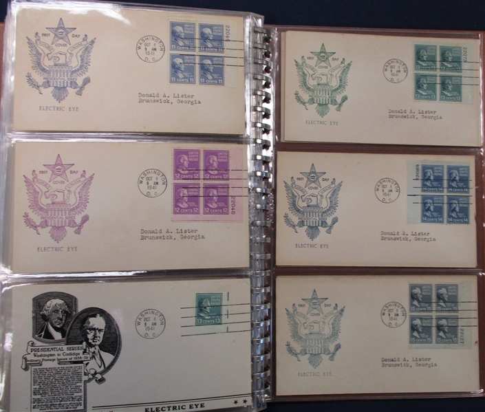 1938 Prexie First Day Cover Collection, Different Cachets (Est $150-250)  
