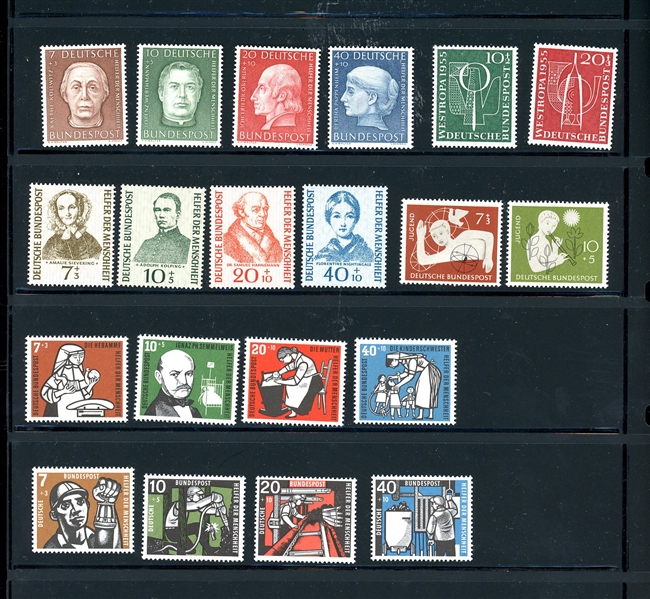 Germany MNH Singles and Sets, Years 1949//1957 (SCV $991)