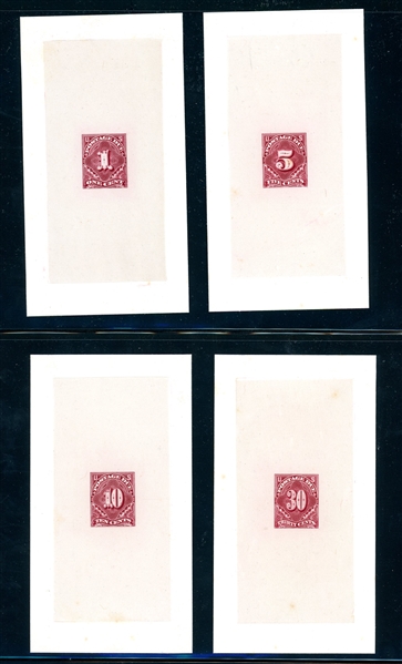 USA Scott J31P1-J1P37, Large Die Proofs, 1894 Bureau Postage Dues (SCV $1155)