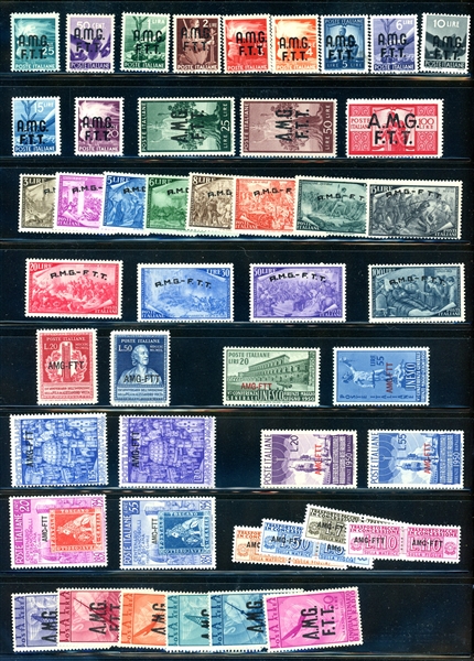 Italy - Trieste Zone A All Different Mint Better Complete Sets (SCV $569)
