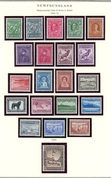 Impressive Newfoundland Collection on Scott Pages (Est $1000-1800)