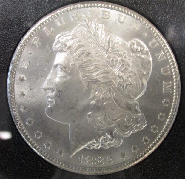 1882CC Morgan Silver Dollar - Carson City Uncirculated in Holder (Est $350-400)