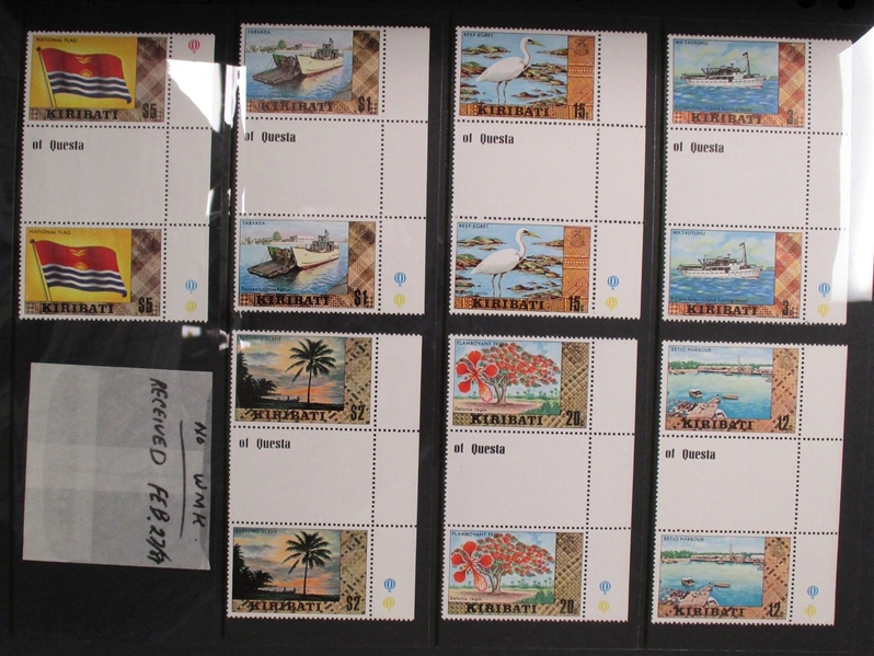 Kiribati Mint Sets and Souvenir Sheets on Stockpages (Est $40-60)