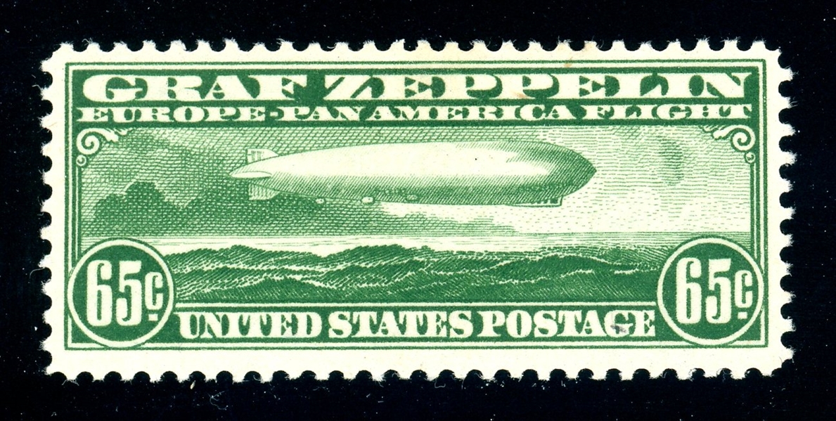 USA Scott C13 MH, F-VF, 65c Graf Zeppelin (SCV $180)