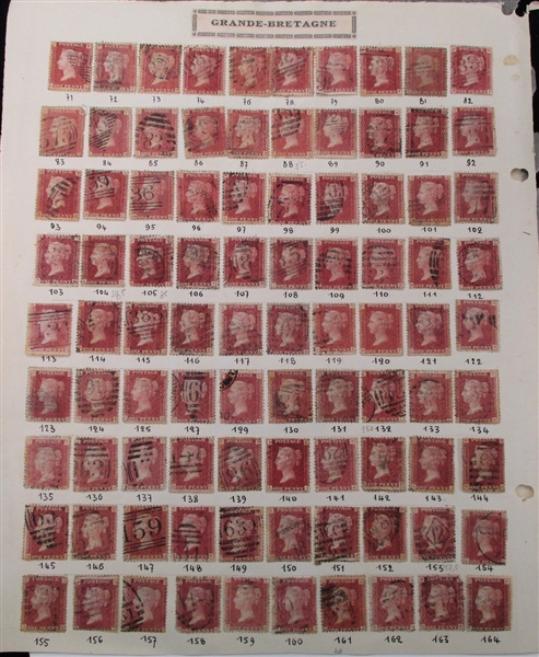 Great Britain - Group of Penny Reds (Est $200-300)