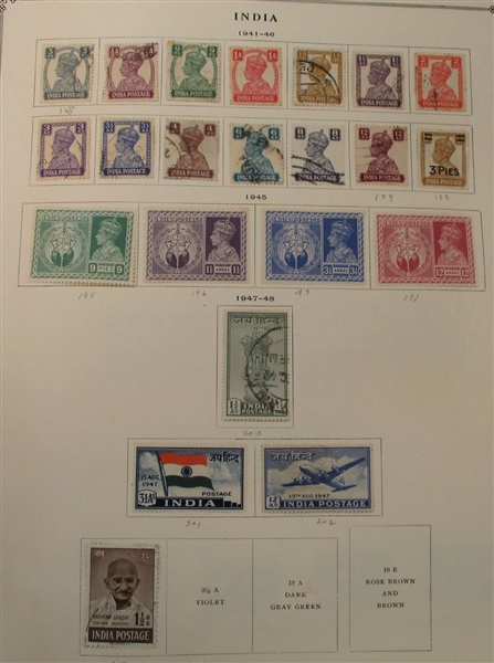 India and States Collection to 2012 in Minkus Binder (Est $200-300)