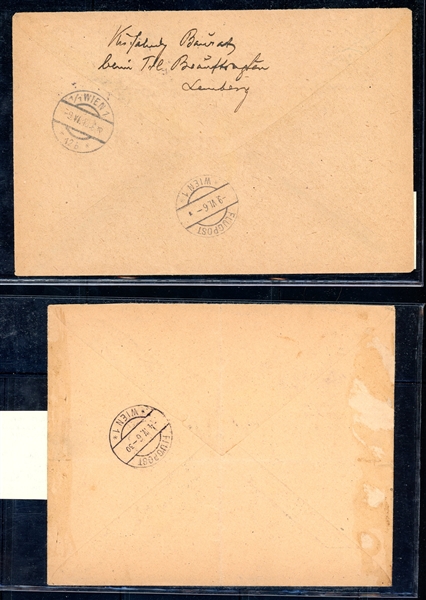 Austria 1918 Airmail Covers, 2 Different (Est $200-300)