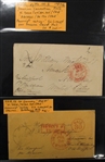 USA 20 Different 19th Century Maritime Stampless Covers (Est $600-800)
