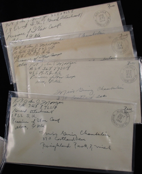USA WW2 Prisoner of War Related Covers/Postal Stationery (Est $200-300)