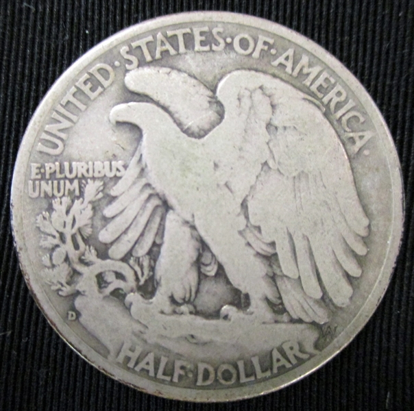 Walking Liberty Half Dollar, 1938-D VG (Est $50-70)