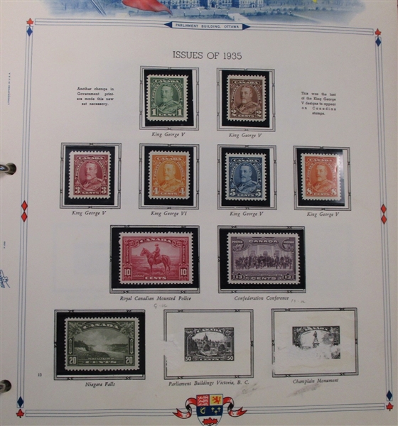 Canada and Great Britain Collection in White Ace Binder (Est $30-40)