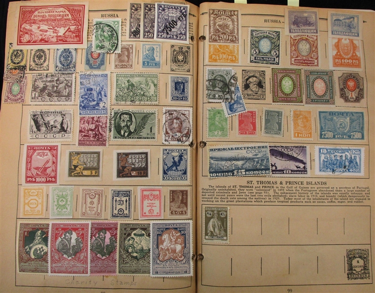 Captain Tim Ivory Soap Stamp Album with Lots of Stamps! (Est $100-150)