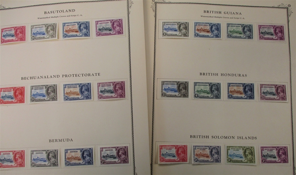 British 1935 Silver Jubilee Issue Complete on Scott Pages (SCV $1338)
