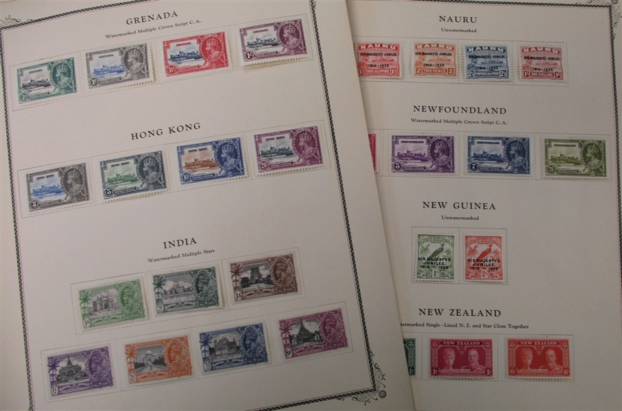 British 1935 Silver Jubilee Issue Complete on Scott Pages (SCV $1338)