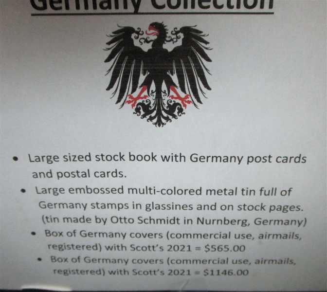 Germany and Areas Box Lot #2 (Est $175-250)