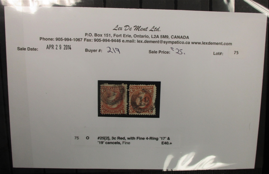 Canada Scott 25 Large Queen Accumulation, Stamps and Covers (Est $250-300)