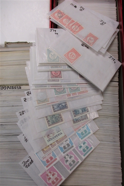 Indonesia Large Accumulation Mint/Used in Glassines to 2010 (Est $250-300)