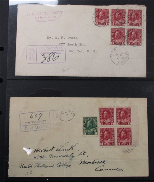 Canada Scott 184 Mint/Used Stamp/Cover Accumulation, Perf 12x8 (Est $200-300)