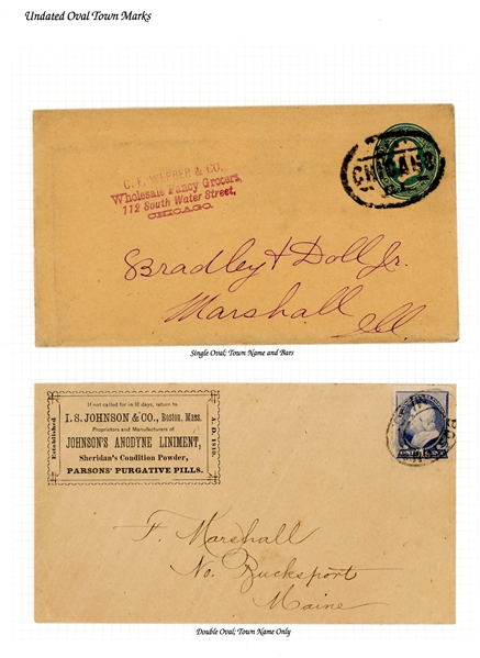19th Century Covers with Fancy Cancels and Advertising (Est $150-200)