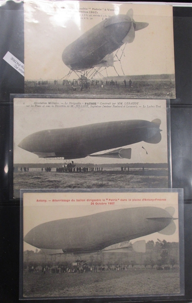 French Dirigibles - 85 Postcards, Early 20th Century (Est $1500-2500)