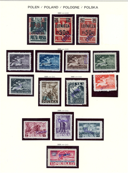 Poland Group of Groszy Overprints Including Covers (Est $100-200)