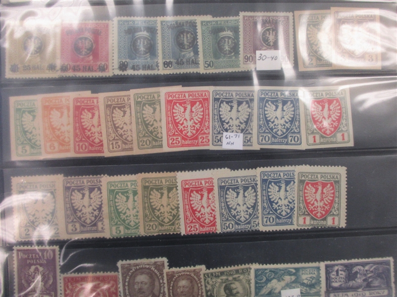 Poland Collection to 1990's on Stock Sheets (Est $300-400)