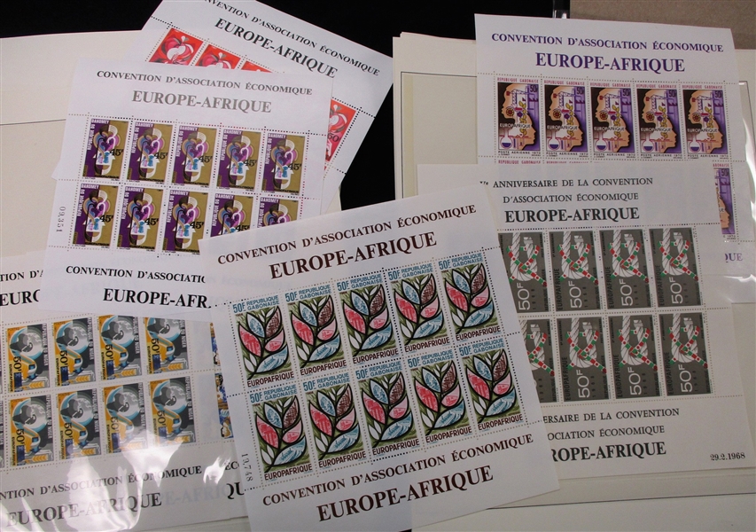 Europe-Africa, Europa Topical Collection of Sheets (Est $80-100)