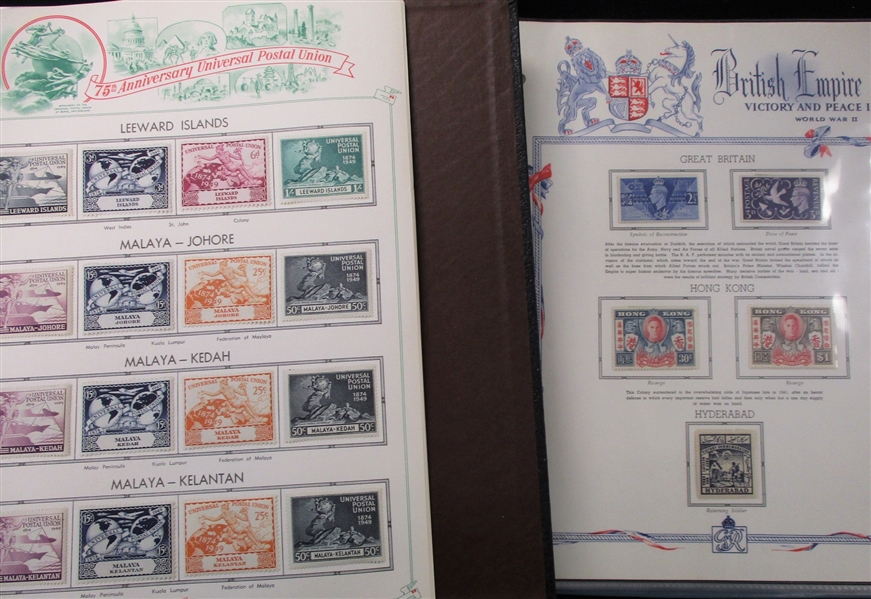 1945 Peace and 1949 UPU Collection on White Ace Pages (Est $200-300)
