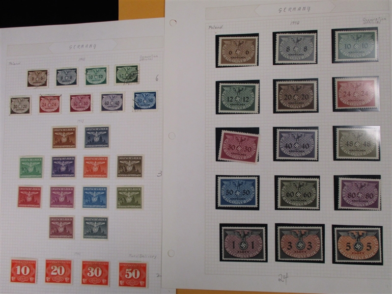 Poland General Government Unused Collection (Est $90-120)