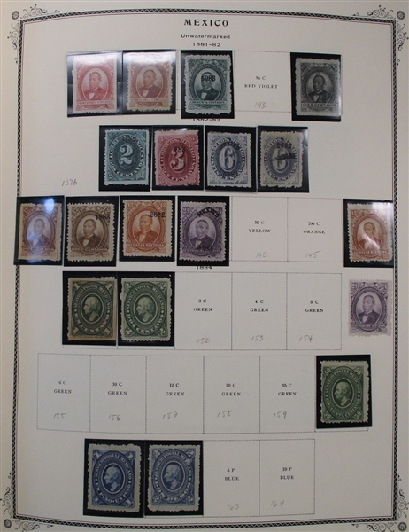 Mexico Dual Mint/Used Collection in Scott Album to 1970's (Est $600-800)