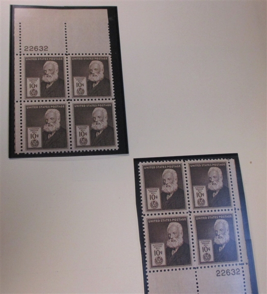 Large Plate Block Collection, Numbers, Positions to Scott 1207 (Est $750-950)