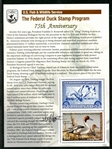 USA Scott RW75 (See Note After) Artist Signed Anniversary Sheet (SCV $125)