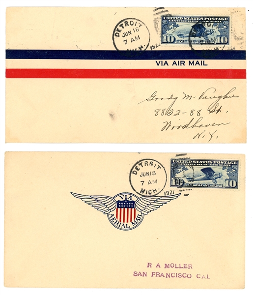 USA Scott C10 Lindbergh First Day Covers, Qty 4 (SCV $140)