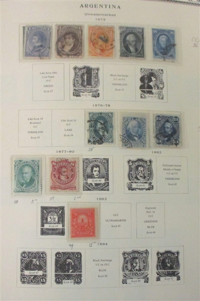 Argentina Collection in Scott Album to 1974 (Est $175-200)