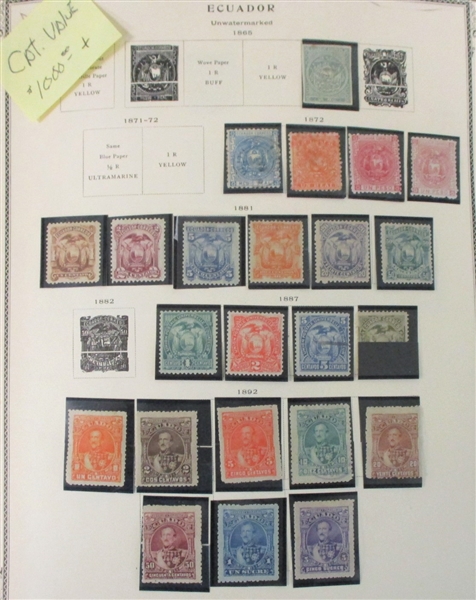 Ecuador Collection in Scott Specialty Album to 1976 (Est $150-250)