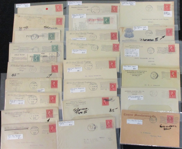 USA Group of 25 Covers/Cards with Vending Coil Franking (Est $150-200)