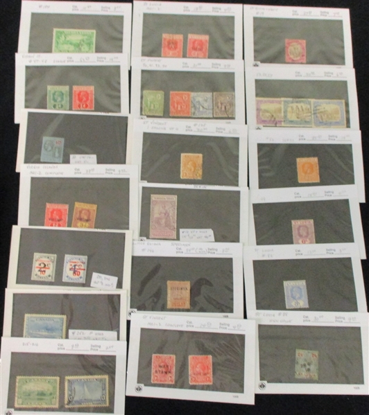 British Commonwealth Mint/Used on Cards (Est $500-800)