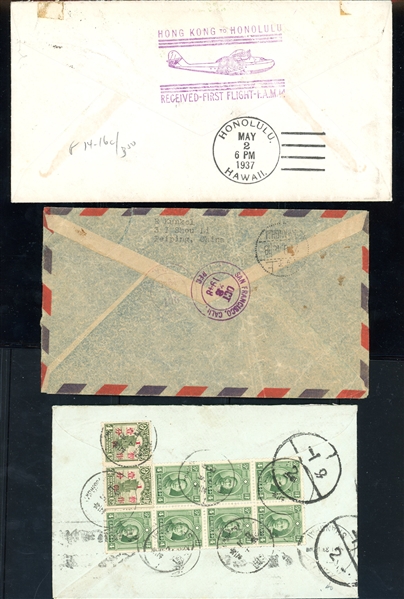 China Covers Mostly to USA, 1930-40's (Est $90-120)