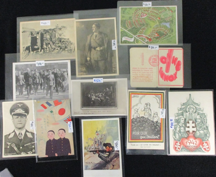 Germany and WW2 Propaganda Cards - Lot #2 - More Rare Items! (Est $600-900)