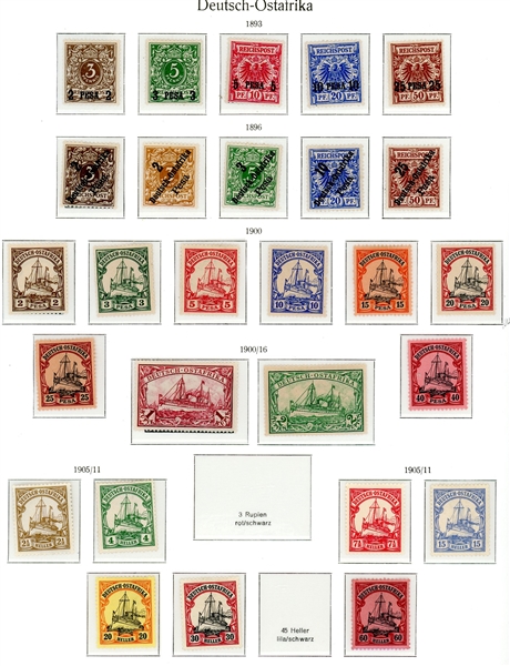 German East Africa Parallel Mint and Used Collection (SCV $1386)