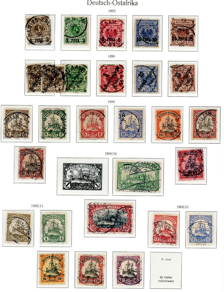 German East Africa Parallel Mint and Used Collection (SCV $1386)