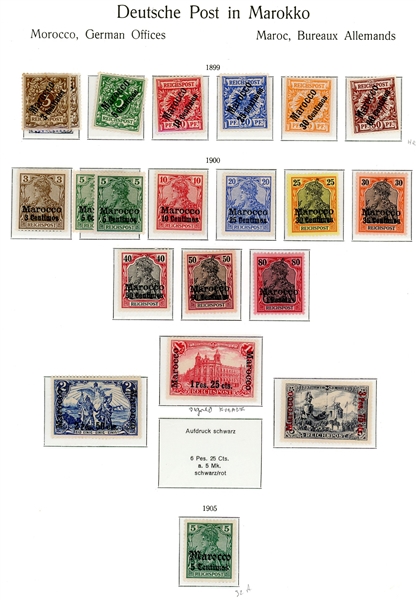 German Offices in Morocco Parallel Mint and Used Collection (SCV $1661)
