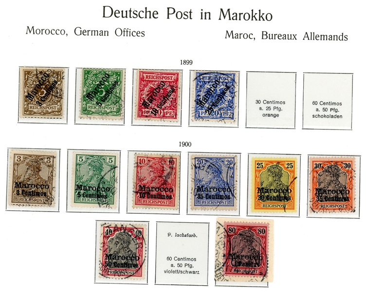 German Offices in Morocco Parallel Mint and Used Collection (SCV $1661)